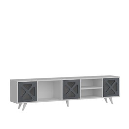 Hanah Home Sinef Soporte de TV Blanco y Antracita